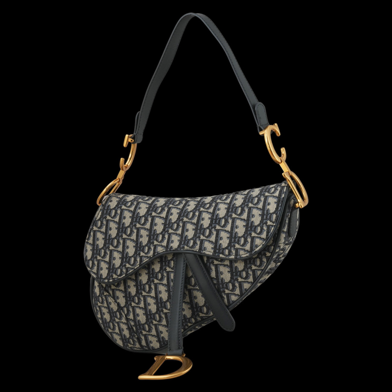 CHRISTIAN DIOR(USED)크리스찬디올 오블리크 새들백 미듐